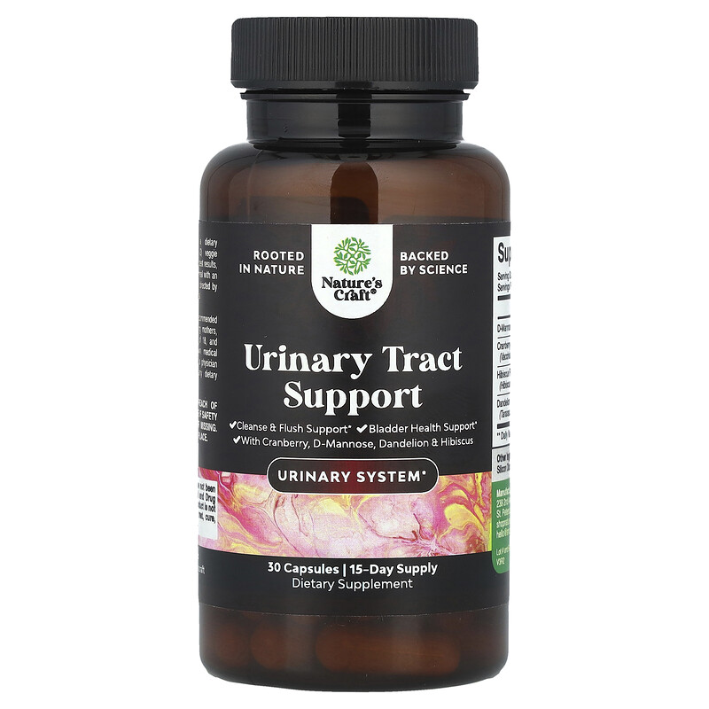 Nature's Craft, Поддержка мочевыводящих путей, 30 капсул
Nature's Craft, Поддержка мочевыводящих путей, 30 капсул