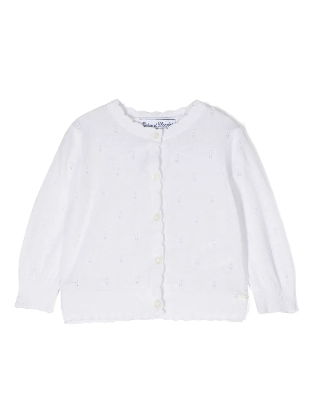 Кардиган с фестонами Tartine Et Chocolat, белый
Кардиган с фестонами Tartine Et Chocolat, белый