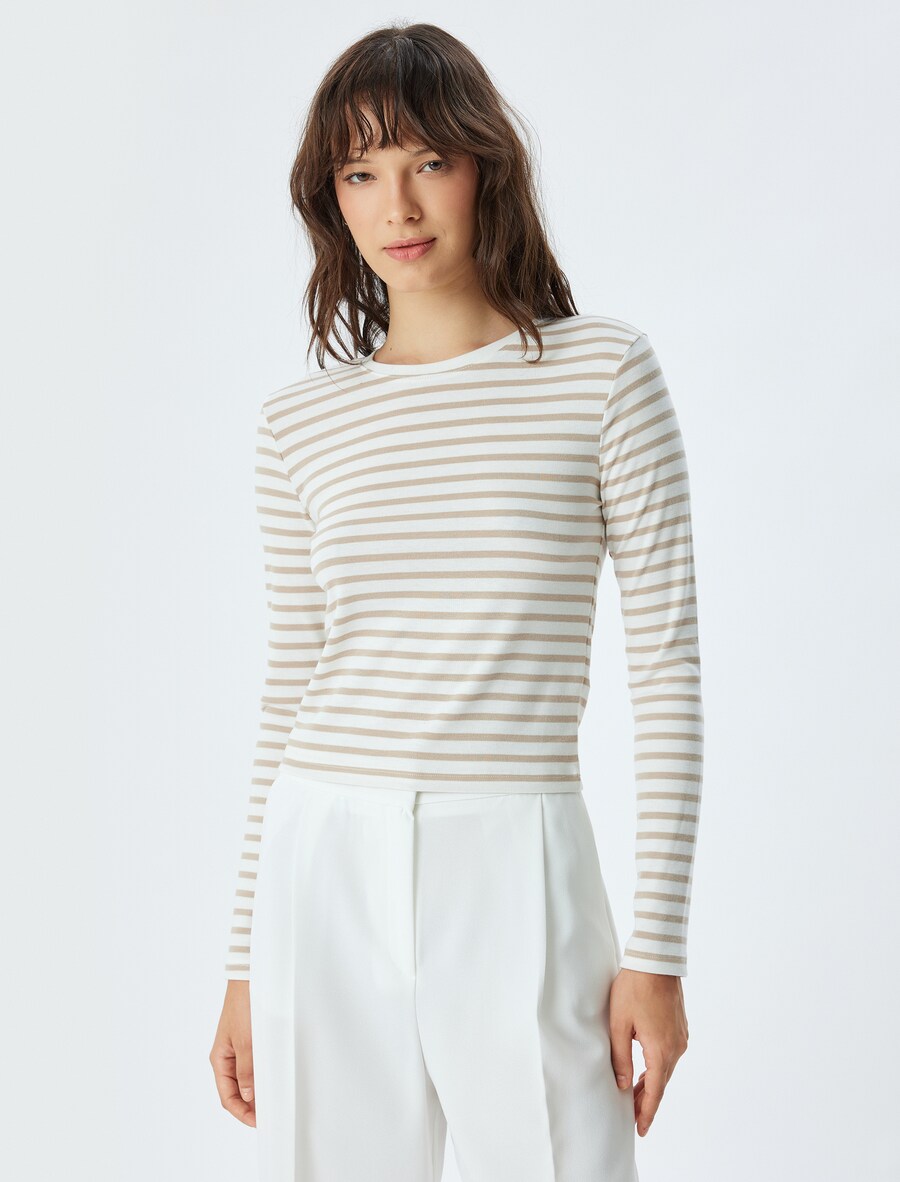 Рубашка Koton, цвет Beige/White
Рубашка Koton, цвет Beige/White