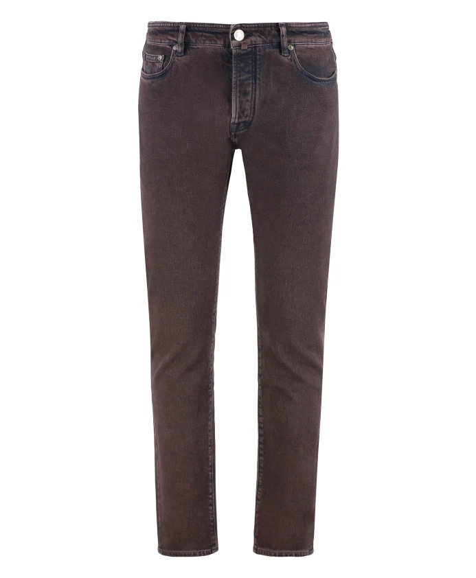 Джинсы прямого кроя с кожаным логотипом. Moorer, коричневый
Джинсы прямого кроя с кожаным логотипом. Moorer, коричневый