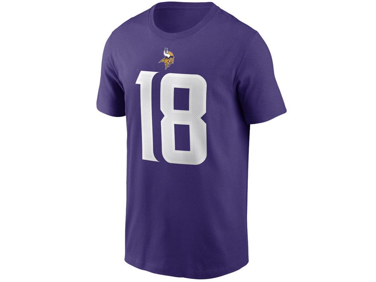 Мужская футболка justin jefferson purple minnesota vikings с именем и номером Nike, фиолетовый
Мужская футболка justin jefferson purple minnesota vikings с именем и номером Nike, фиолетовый
