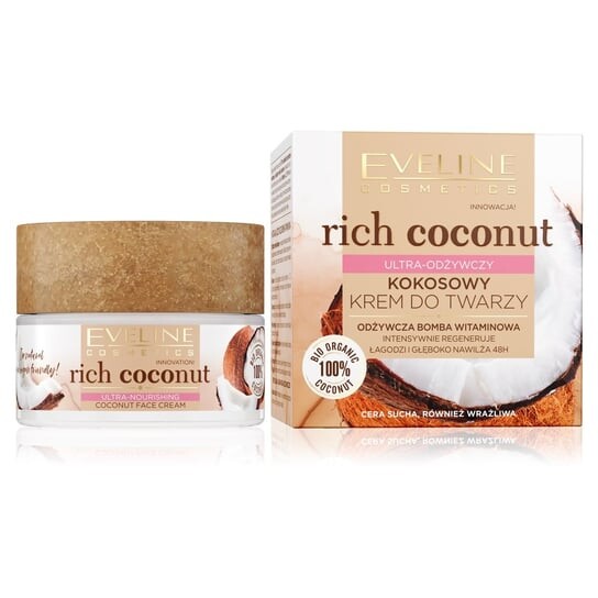 Кокосовый крем для лица Ультрапитательный 50 мл Eveline Cosmetics Rich Coconut
Кокосовый крем для лица Ультрапитательный 50 мл Eveline Cosmetics Rich Coconut