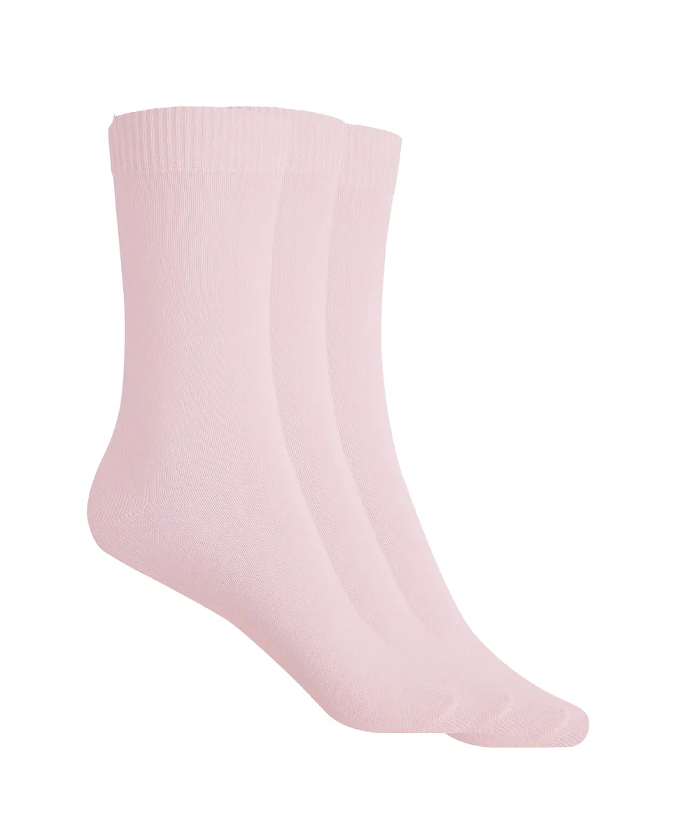 В упаковке 3 пары однотонных хлопковых носков Punto Blanco, розовый
В упаковке 3 пары однотонных хлопковых носков Punto Blanco, розовый