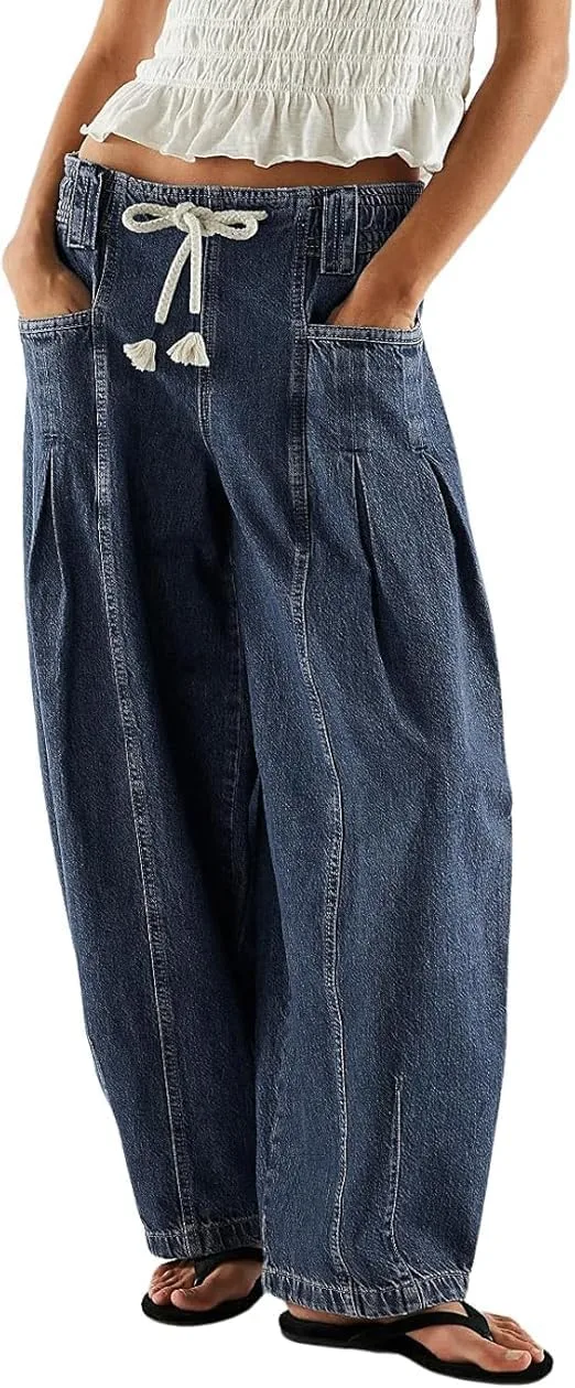 Женские джинсы Yoeasy Wide Leg Baggy с завязками Low Rise
Женские джинсы Yoeasy Wide Leg Baggy с завязками Low Rise