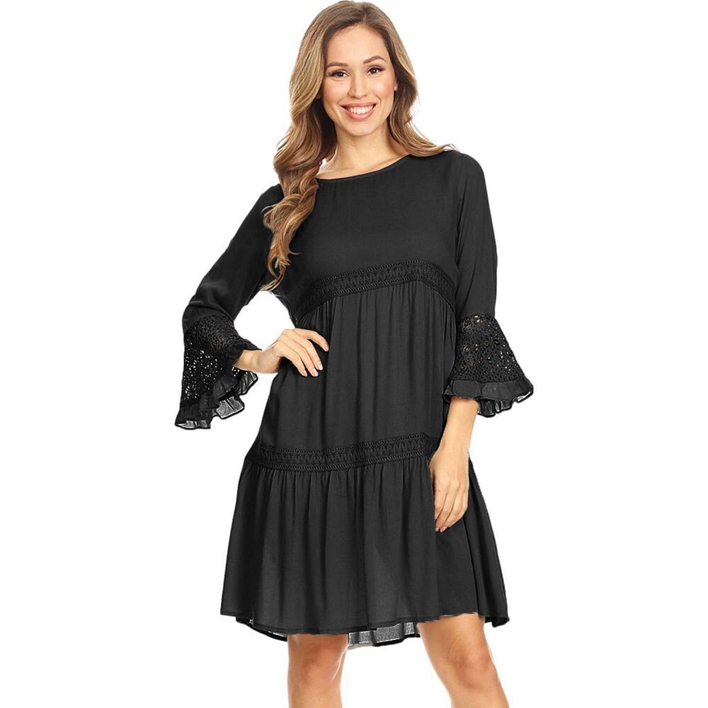 Женское легкое кружевное платье в богемном стиле Anna-Kaci, черный
Женское легкое кружевное платье в богемном стиле Anna-Kaci, черный