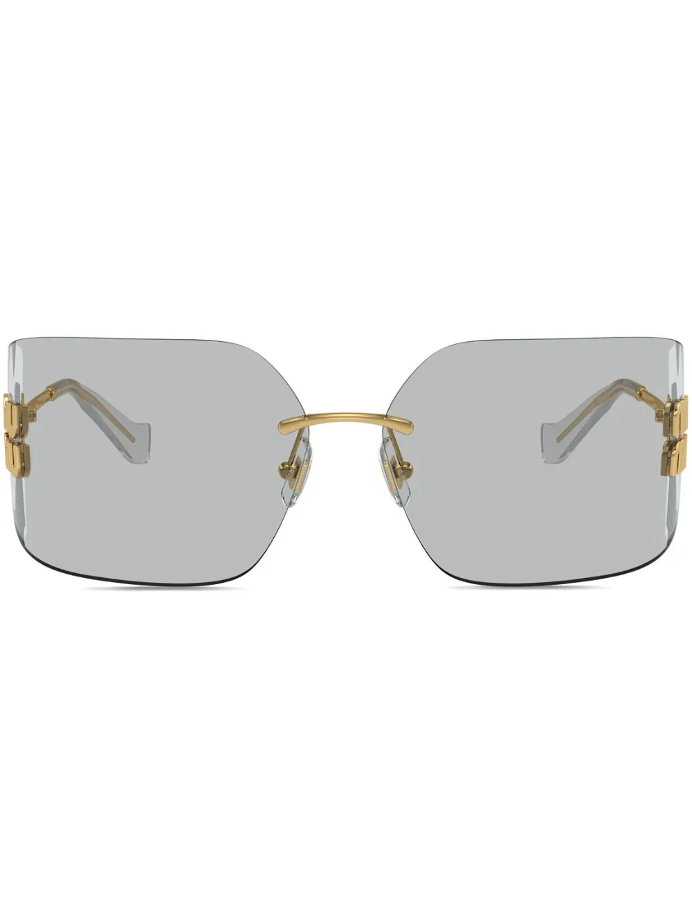 Солнцезащитные очки Runway в безободковой оправе Miu Miu Eyewear, золотой
Солнцезащитные очки Runway в безободковой оправе Miu Miu Eyewear, золотой