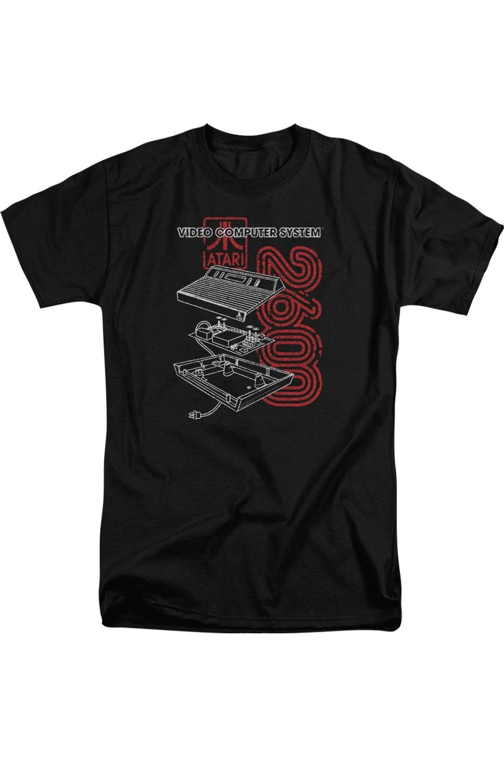 Футболка Atari 2600 с коротким рукавом для взрослых Gildan, черный 
Футболка Atari 2600 с коротким рукавом для взрослых Gildan, черный