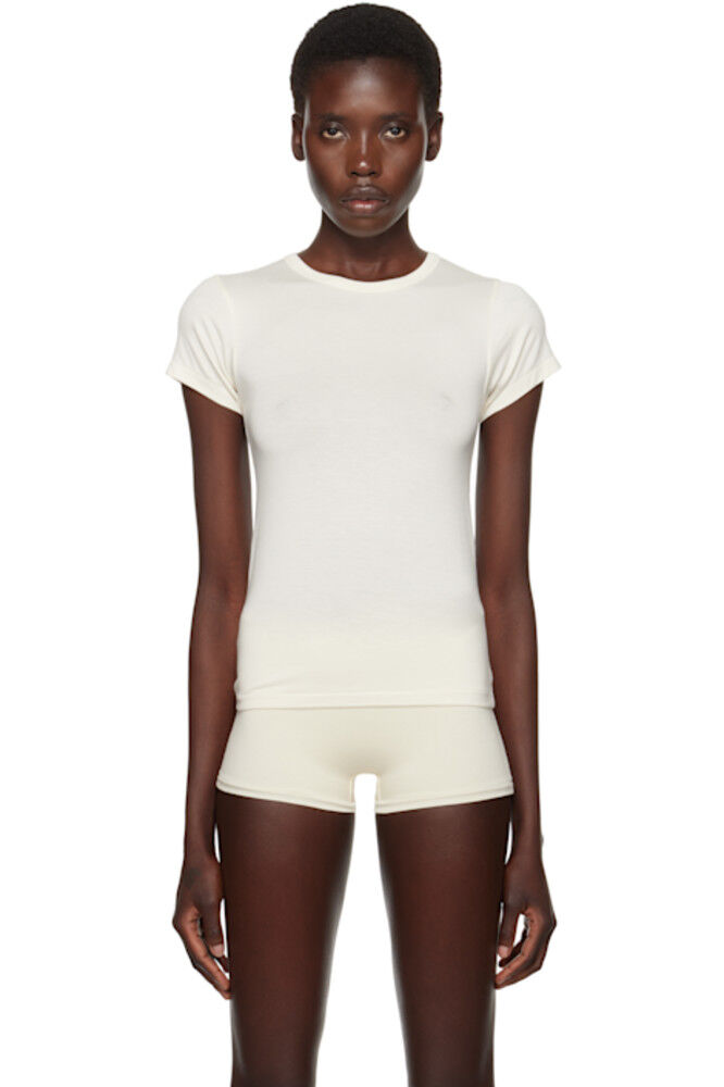 Футболка Off-White с круглым вырезом и короткими рукавами ÉTERNE
Футболка Off-White с круглым вырезом и короткими рукавами ÉTERNE