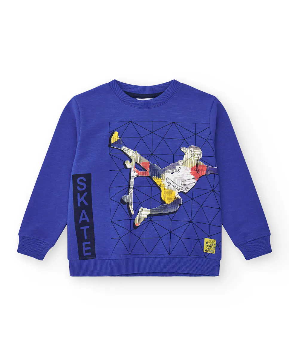 Свитшот для мальчиков синего цвета с манжетами в рубчик и круглым вырезом Tuc tuc, тёмно-синий
Свитшот для мальчиков синего цвета с манжетами в рубчик и круглым вырезом Tuc tuc, тёмно-синий