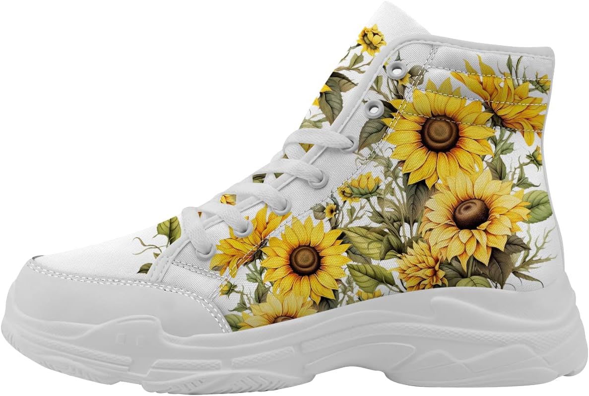 Женские высокие кеды Quorax Sunflower на платформе, кеды на шнуровке из хлопка, подарок для нее или для него, белый
Женские высокие кеды Quorax Sunflower на платформе, кеды на шнуровке из хлопка, подарок для нее или для него, белый