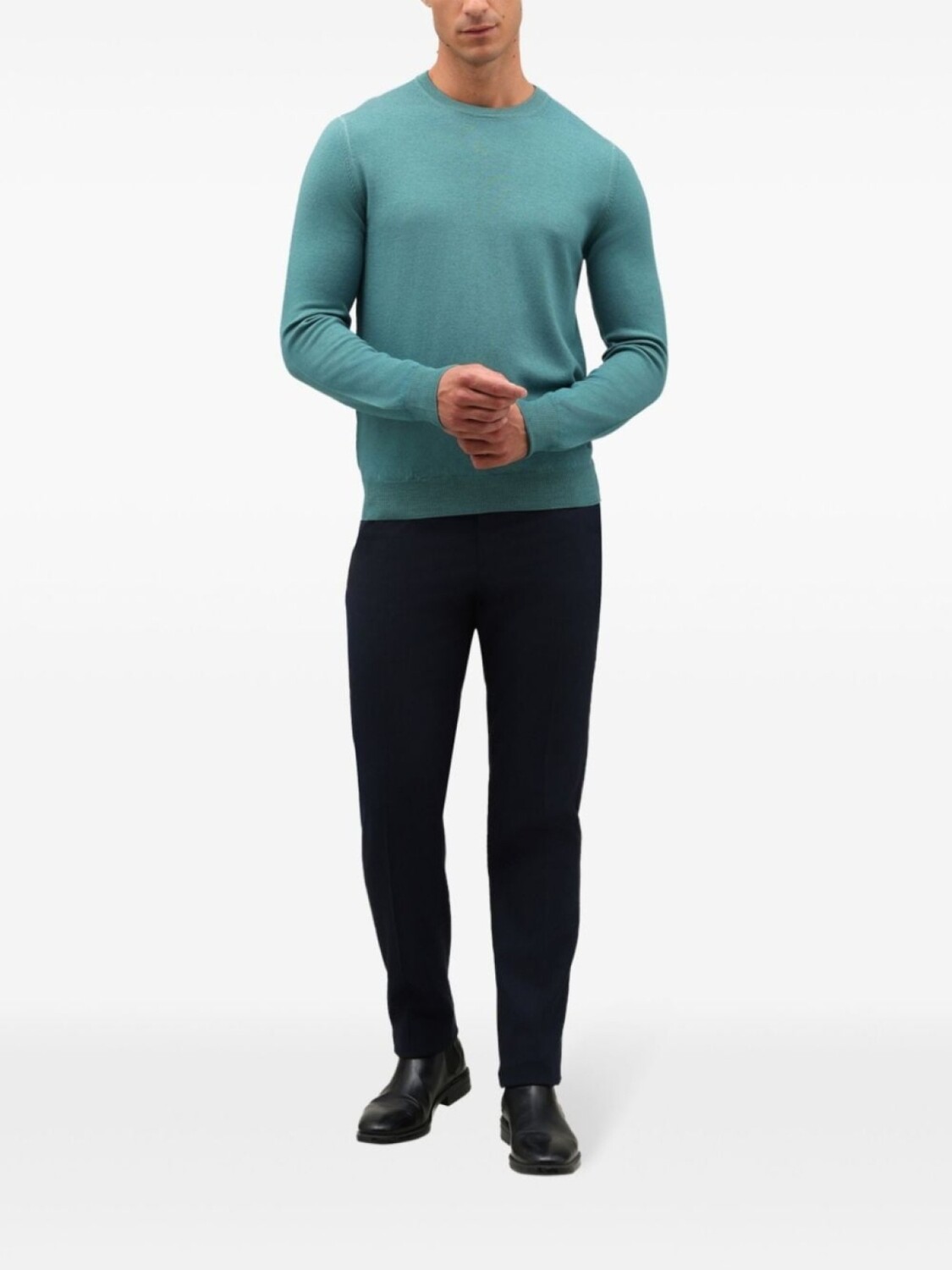 Шерстяной свитер с круглым вырезом Boglioli, синий
Шерстяной свитер с круглым вырезом Boglioli, синий