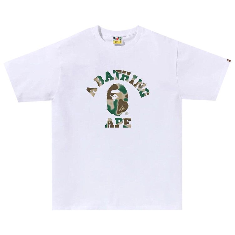 Футболка BAPE Liquid Camo College Tee, White/Olive Drab
Футболка BAPE Liquid Camo College Tee, White/Olive Drab