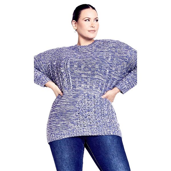 Женский свитер с кабельным узором и удлиненными плечами Charli plus size Avenue, Riviera
Женский свитер с кабельным узором и удлиненными плечами Charli plus size Avenue, Riviera