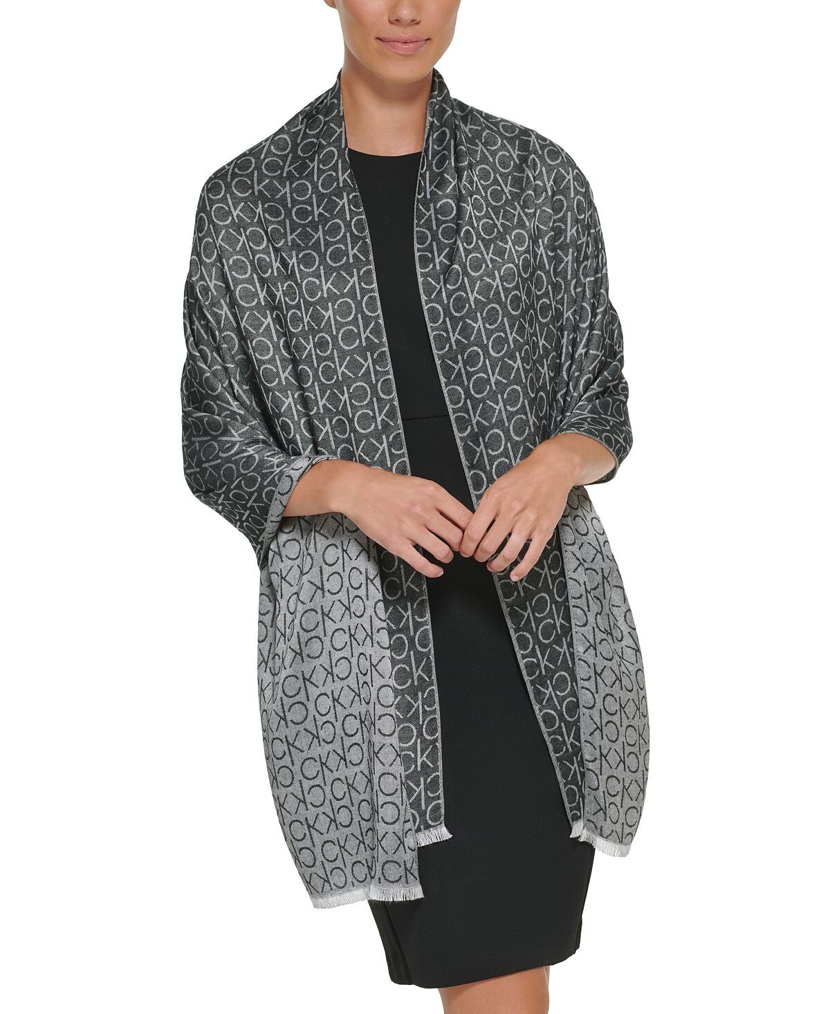 Шарф с запахом из пашмины и принтом логотипа monogram ck Calvin Klein, черный
Шарф с запахом из пашмины и принтом логотипа monogram ck Calvin Klein, черный