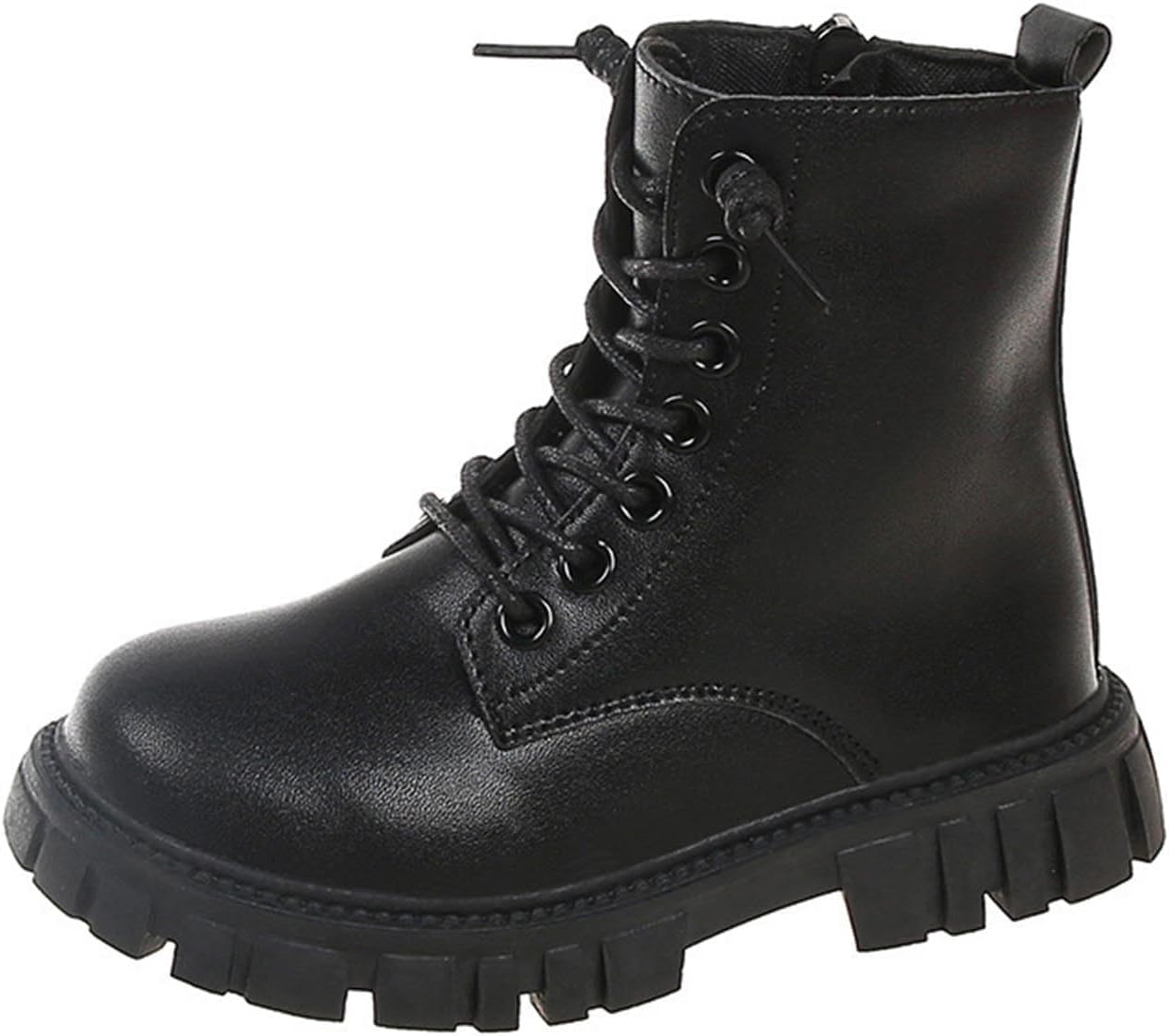 Ботинки для девочек TICIFEN боевого стиля, модные водоотталкивающие нарядные ботинки для детей с боковой молнией, шнуровкой и нескользящей подошвой для школы и на улицу, Black
Ботинки для девочек TICIFEN боевого стиля, модные водоотталкивающие нарядные ботинки для детей с боковой молнией, шнуровкой и нескользящей подошвой для школы и на улицу, Black