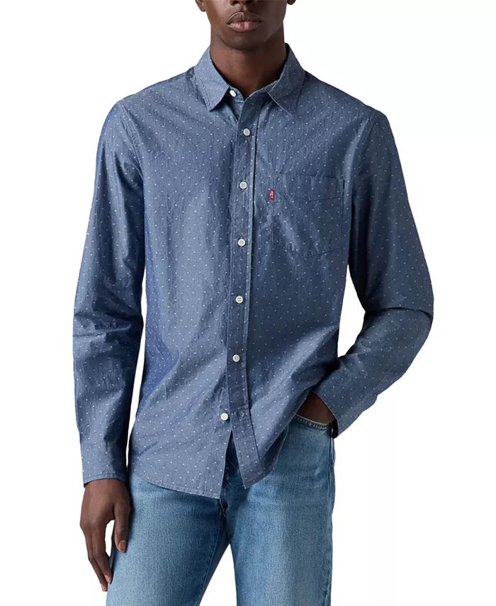 Мужская классическая рубашка с длинным рукавом и одним карманом Regular Fit Levi's, синий
Мужская классическая рубашка с длинным рукавом и одним карманом Regular Fit Levi's, синий
