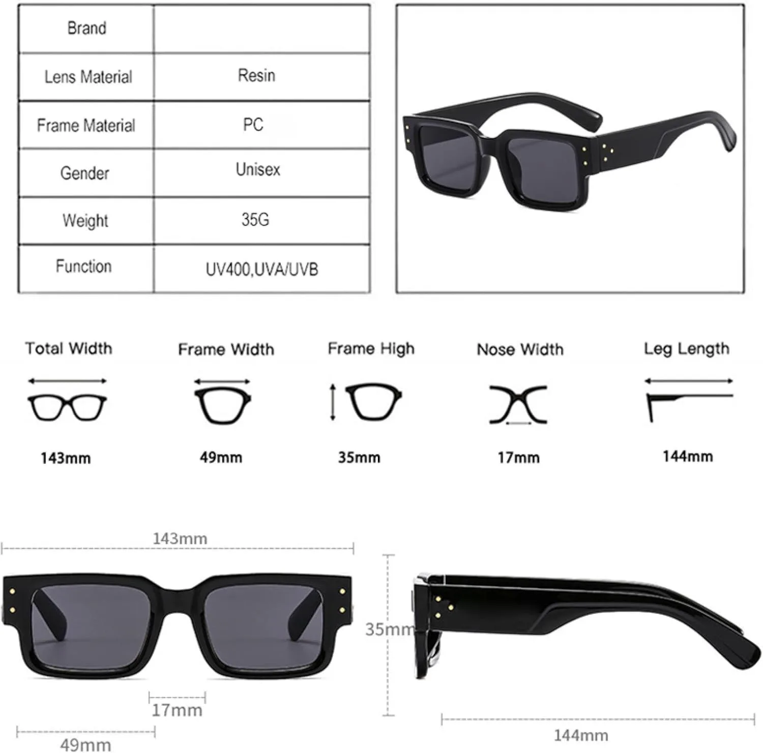 Ретро женские двухцветные солнцезащитные очки с заклепками, модные солнцезащитные очки UV400 для мужчин, трендовые градиентные очки VVTWSSW, Leopard Tea Gradient
Ретро женские двухцветные солнцезащитные очки с заклепками, модные солнцезащитные очки UV400 для мужчин, трендовые градиентные очки VVTWSSW, Leopard Tea Gradient