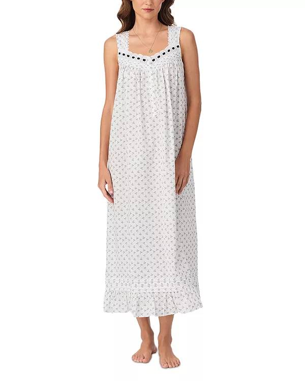 Ночная рубашка балетная без рукавов из хлопчатобумажной ткани "Эйлин". Eileen West, белый
Ночная рубашка балетная без рукавов из хлопчатобумажной ткани "Эйлин". Eileen West, белый