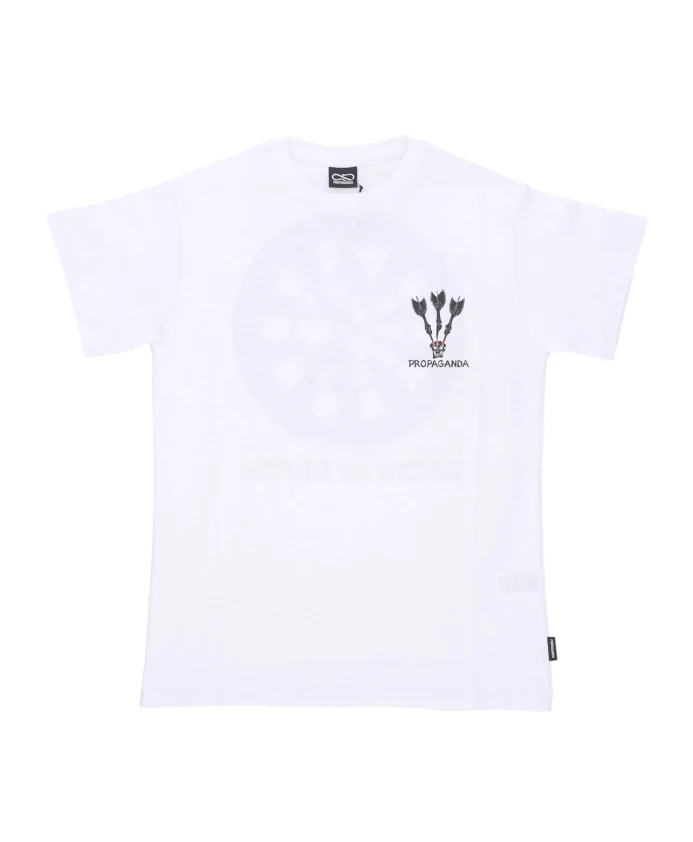 Мужская футболка с белыми дартсами Propaganda, белый
Мужская футболка с белыми дартсами Propaganda, белый