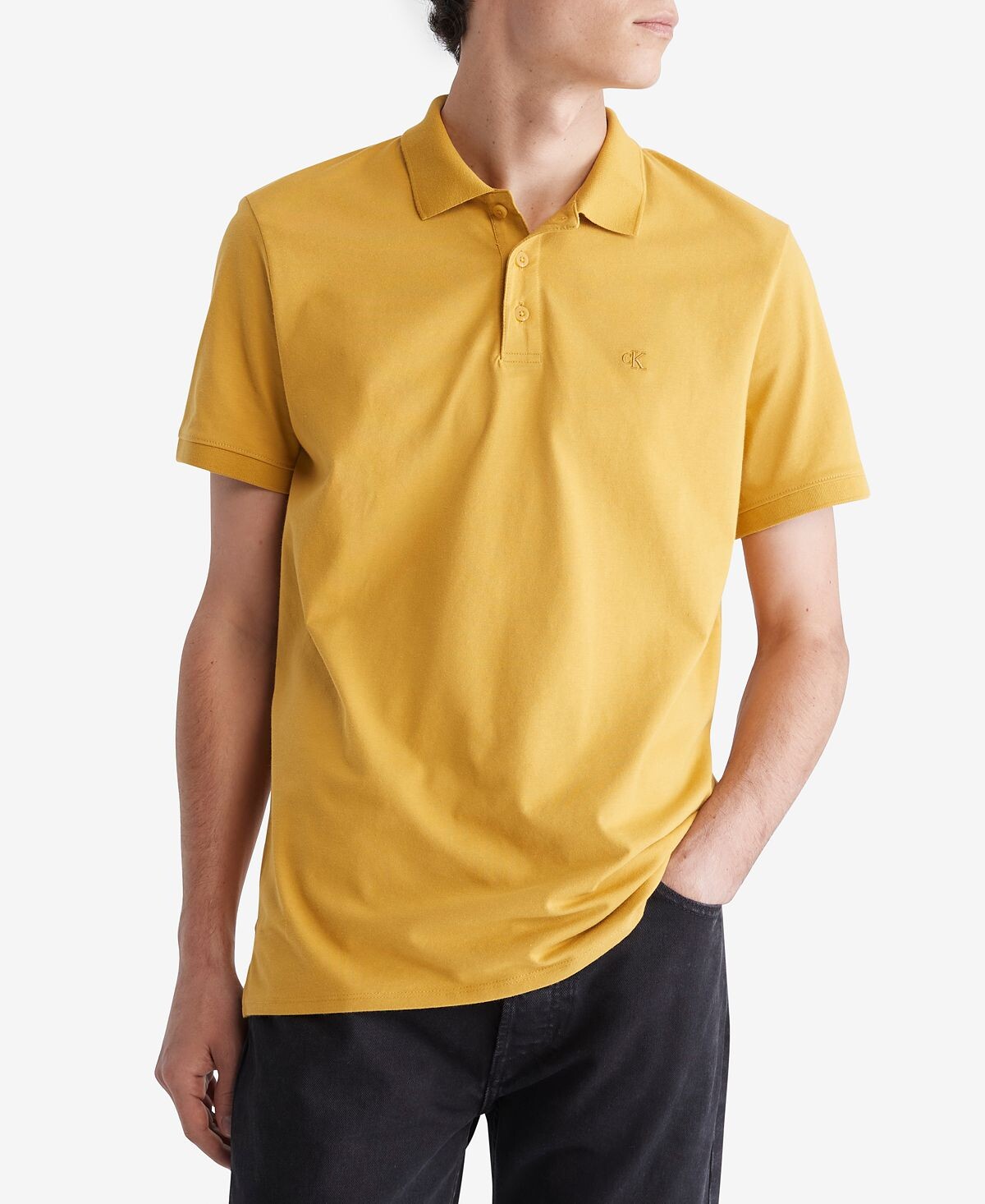 Мужская рубашка поло из гладкого хлопка с монограммой и логотипом стандартного кроя Calvin Klein
Мужская рубашка поло из гладкого хлопка с монограммой и логотипом стандартного кроя Calvin Klein