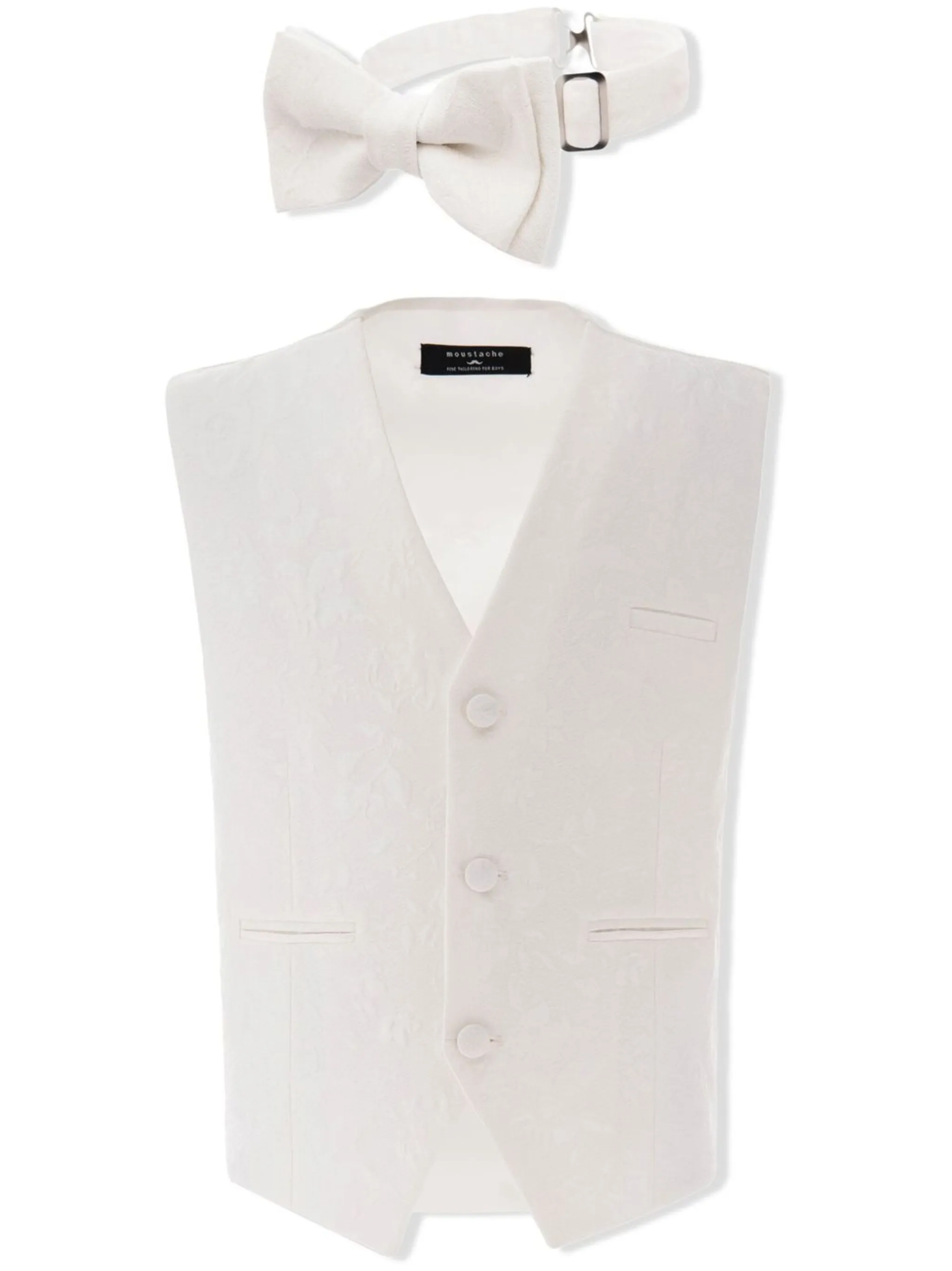 Комплект из жаккардового жилета и галстука-бабочки Moustache, белый
Комплект из жаккардового жилета и галстука-бабочки Moustache, белый