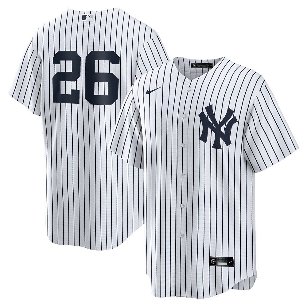 Мужская футболка Nike DJ LeMahieu White New York Yankees Home Replica с именем игрока, цвет Ynk White
Мужская футболка Nike DJ LeMahieu White New York Yankees Home Replica с именем игрока, цвет Ynk White