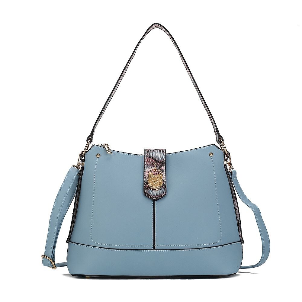 Коллекция MKF Сумка-хобо из веганской кожи Ezra с тиснением змеи от Mia K MKF Collection, цвет Denim 
Коллекция MKF Сумка-хобо из веганской кожи Ezra с тиснением змеи от Mia K MKF Collection, цвет Denim