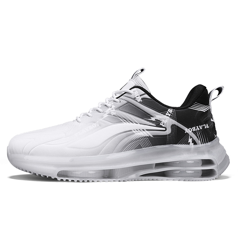 Низкие кроссовки для бега мужские Playboy, бело-синие 
Низкие кроссовки для бега мужские Playboy, бело-синие