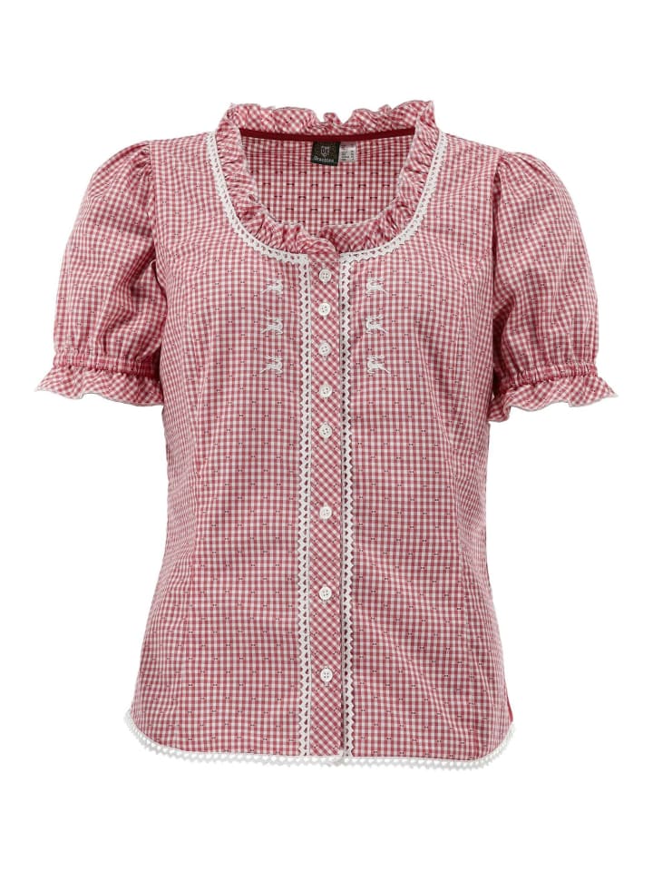 Простая традиционная блузка средне-красного цвета OS-Trachten
Простая традиционная блузка средне-красного цвета OS-Trachten