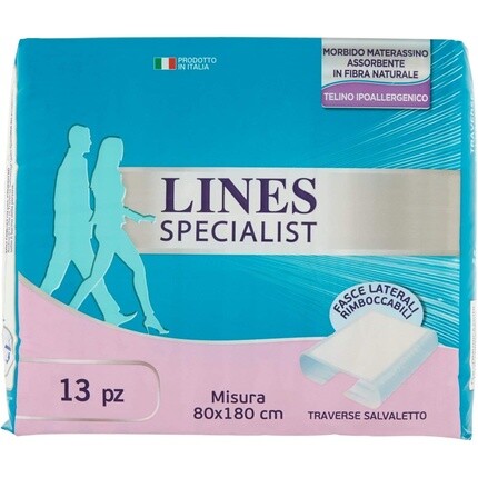 Lines Specialist Traverse Прокладки при недержании для мужчин и женщин, 13 шт. в упаковке, 80x180 см
Lines Specialist Traverse Прокладки при недержании для мужчин и женщин, 13 шт. в упаковке, 80x180 см