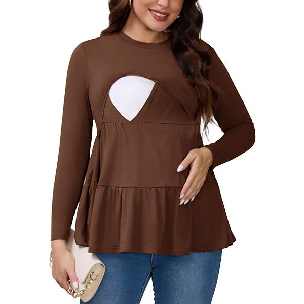 Женская блузка для кормления с длинными рукавами и плиссировкой Inspire Chic, Brown
Женская блузка для кормления с длинными рукавами и плиссировкой Inspire Chic, Brown