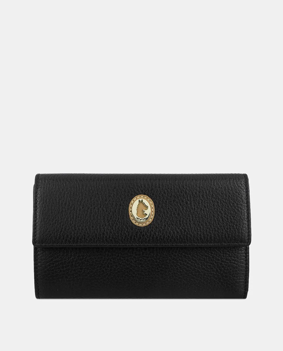 Женский кошелек из яловой кожи черного цвета El Potro
Женский кошелек из яловой кожи черного цвета El Potro