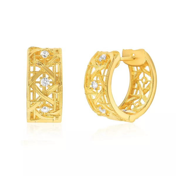 Серьги-Кольца Suzy Levian из стерлингового серебра с кубическим цирконием с вырезами Suzy Levian New York, gold
Серьги-Кольца Suzy Levian из стерлингового серебра с кубическим цирконием с вырезами Suzy Levian New York, gold