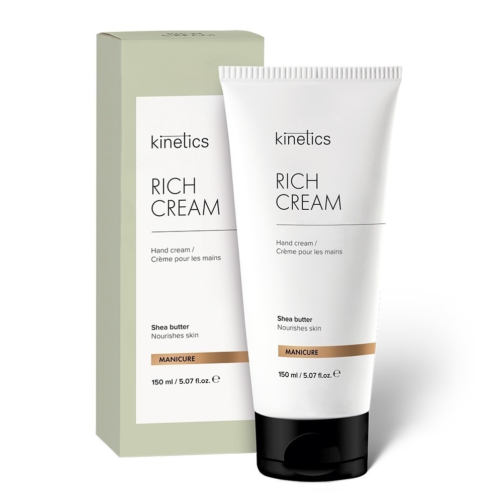 Крем для рук hand care rich cream Kinetics, объем 150 мл.
Крем для рук hand care rich cream Kinetics, объем 150 мл.