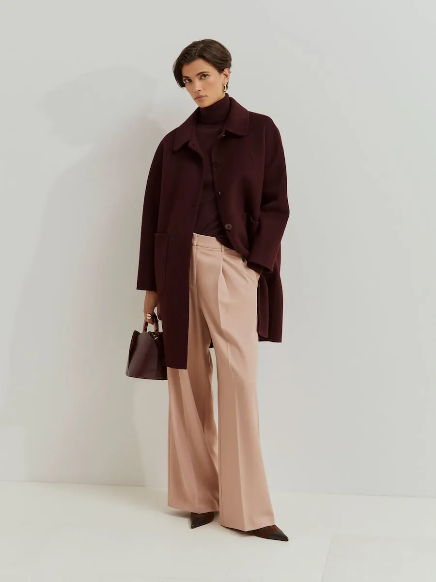 Женское пальто из шерсти прямого кроя бордового цвета Lion of Porches
Женское пальто из шерсти прямого кроя бордового цвета Lion of Porches