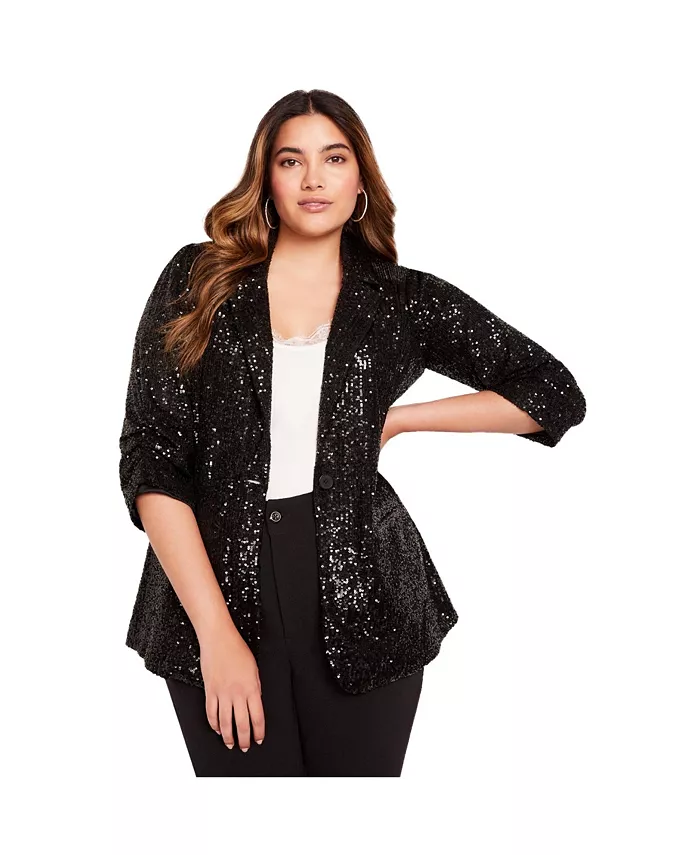 Женский блейзер June + Vie с пайетками, черный
Женский блейзер June + Vie с пайетками, черный