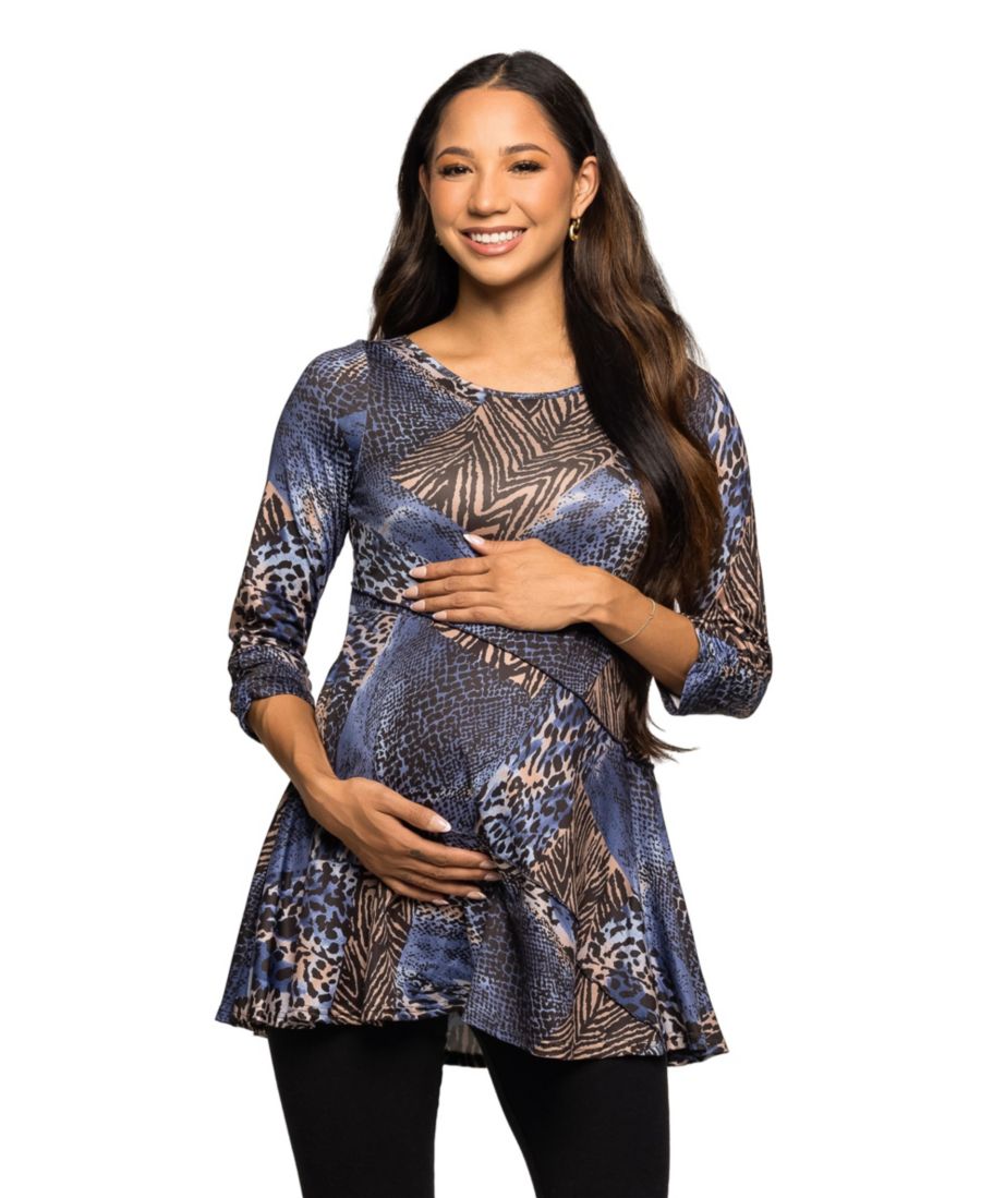 Женская туника для беременных с рукавами три четверти 24seven Comfort Apparel, Blue Multi
Женская туника для беременных с рукавами три четверти 24seven Comfort Apparel, Blue Multi