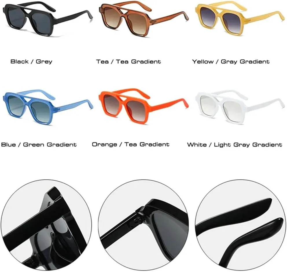 Солнцезащитные очки с двойной перемычкой, квадратной формы, для женщин, градиентные, с защитой от УФ-излучения UV400, для мужчин, синие DSVIGF, Black Black
Солнцезащитные очки с двойной перемычкой, квадратной формы, для женщин, градиентные, с защитой от УФ-излучения UV400, для мужчин, синие DSVIGF, Black Black