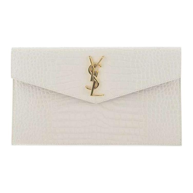 SAINT LAURENT UPTOWN Крокодиловый принт Глянцевая кожаная сумка-конверт, Клатч маленький Women's White
SAINT LAURENT UPTOWN Крокодиловый принт Глянцевая кожаная сумка-конверт, Клатч маленький Women's White