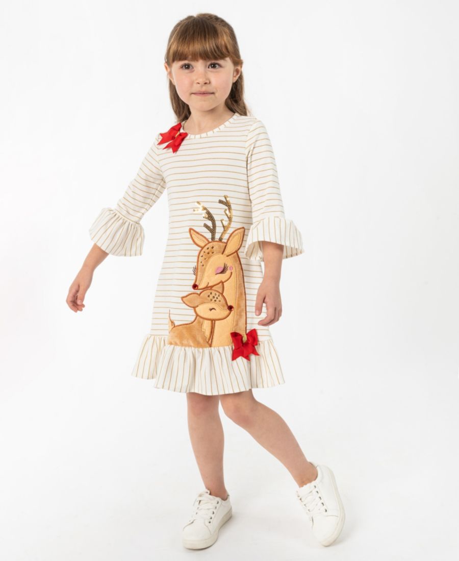 Детское платье с круглым вырезом, украшенное пайетками и полосками, размер 2T-6X Rare Editions, Ivory
Детское платье с круглым вырезом, украшенное пайетками и полосками, размер 2T-6X Rare Editions, Ivory