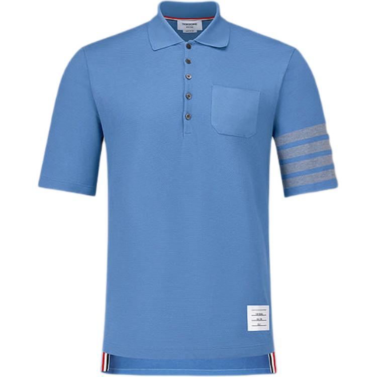 Хлопковая пике-поло с 4 полосками THOM BROWNE, синий
Хлопковая пике-поло с 4 полосками THOM BROWNE, синий