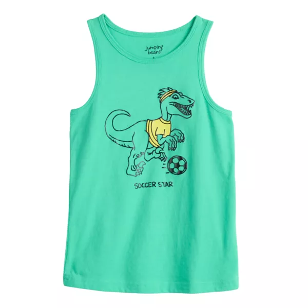 Базовая майка для мальчиков 4-12 лет Jumping Beans, цвет aqua raptor soccer
Базовая майка для мальчиков 4-12 лет Jumping Beans, цвет aqua raptor soccer