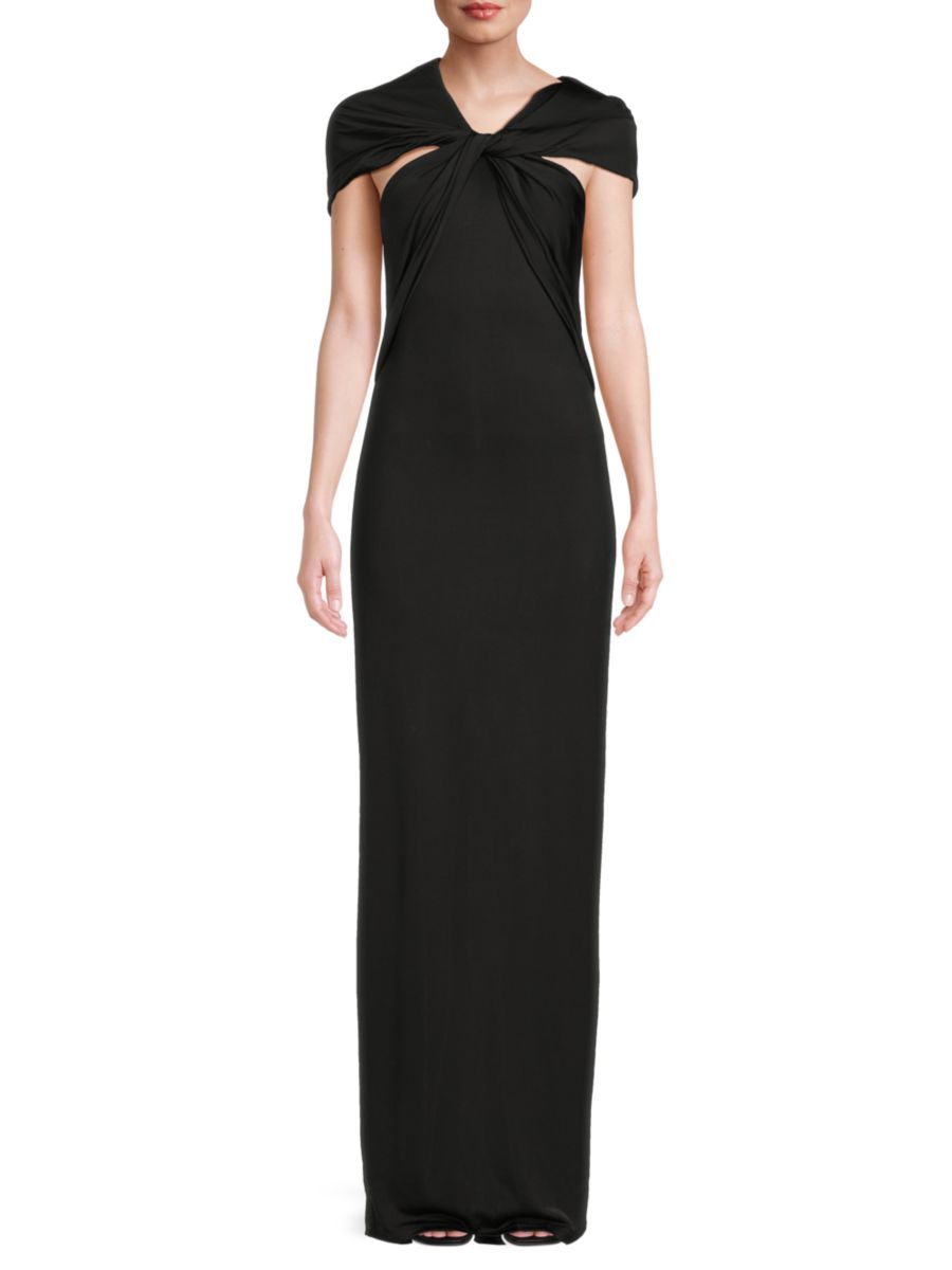 Оливковое платье с перекрученным спереди Et Ochs, черный
Оливковое платье с перекрученным спереди Et Ochs, черный