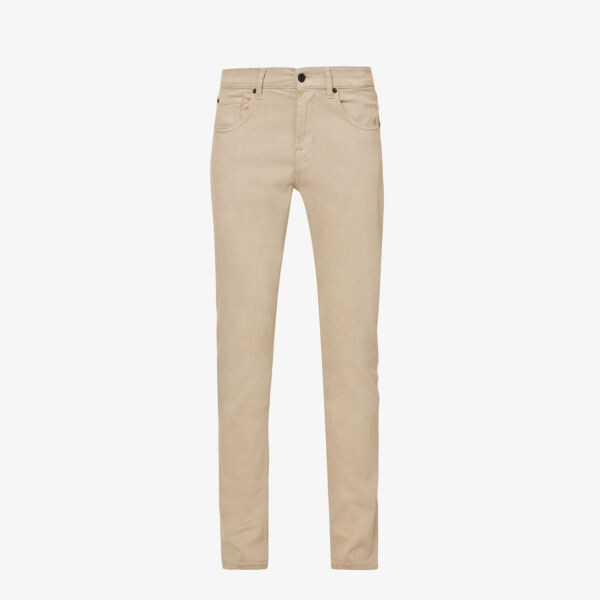 Джинсы прямого кроя из эластичного денима с фирменной нашивкой и петлями для ремня 7 For All Mankind, бежевый
Джинсы прямого кроя из эластичного денима с фирменной нашивкой и петлями для ремня 7 For All Mankind, бежевый