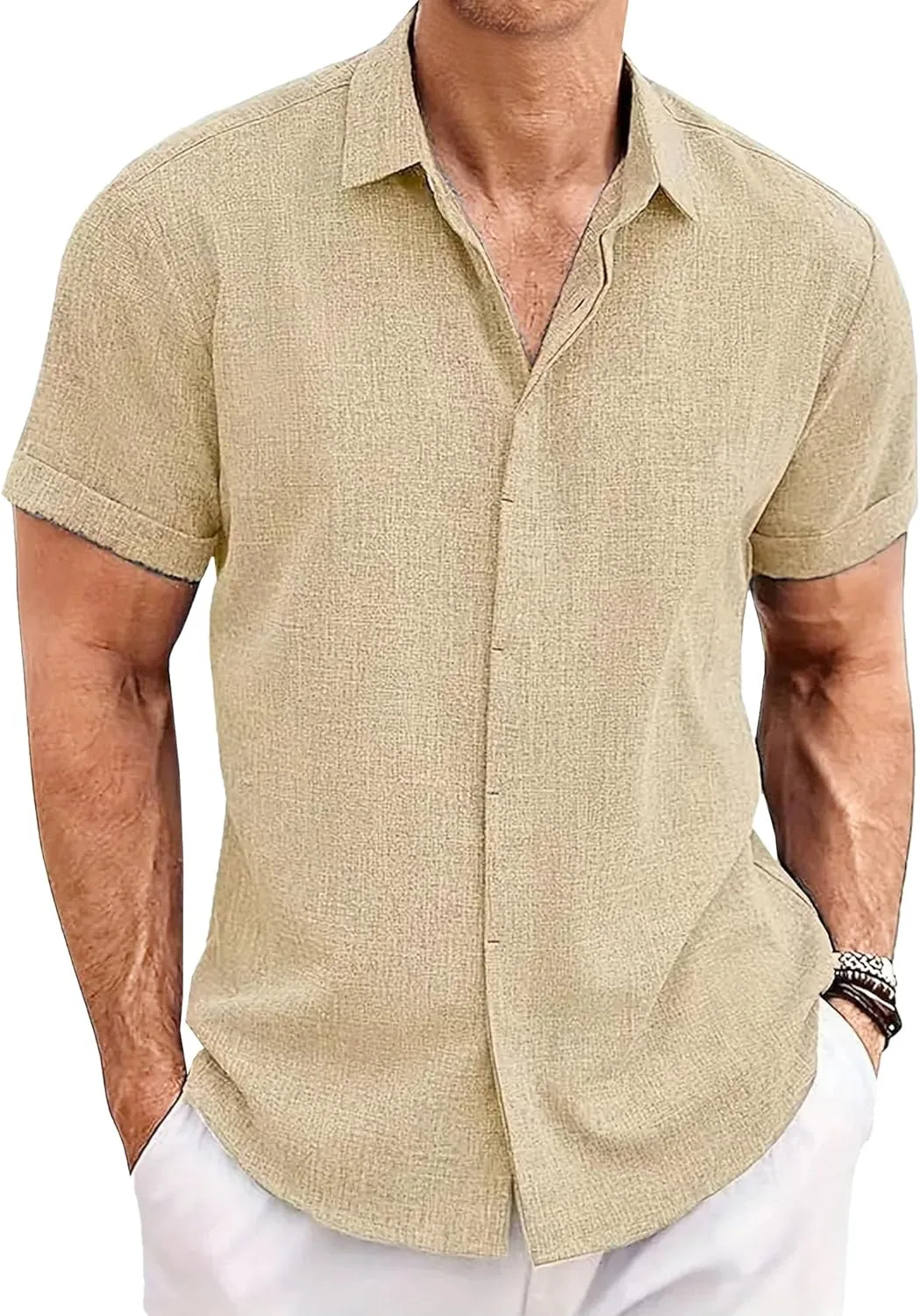 Мужская летняя рубашка с коротким рукавом Cotton Linen Maiyifu-GJ
Мужская летняя рубашка с коротким рукавом Cotton Linen Maiyifu-GJ