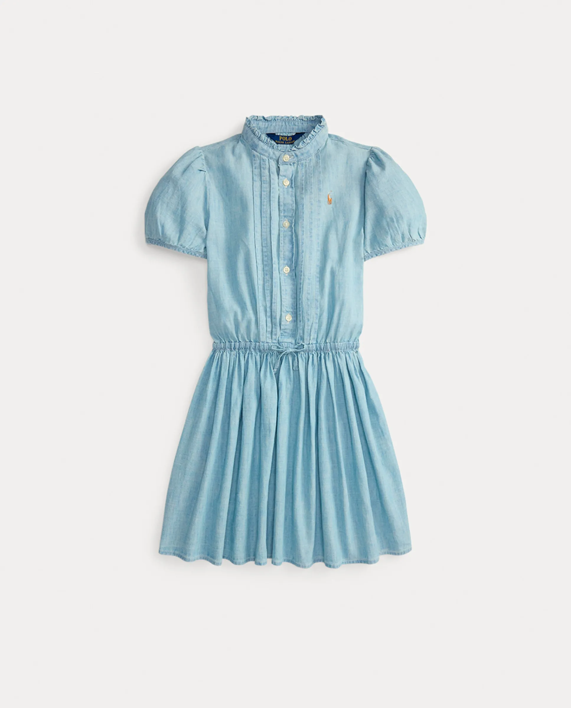 Детское хлопковое платье с коротким рукавом Polo Ralph Lauren, светло-голубой
Детское хлопковое платье с коротким рукавом Polo Ralph Lauren, светло-голубой