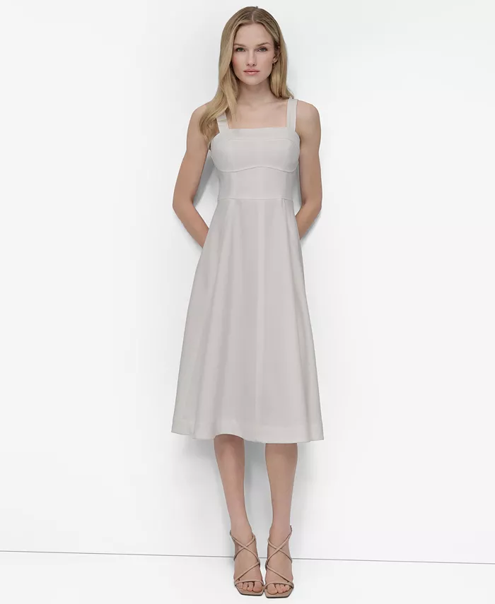 Женское миди-платье без рукавов с квадратным вырезом DKNY, слоновая кость/кремовый
Женское миди-платье без рукавов с квадратным вырезом DKNY, слоновая кость/кремовый