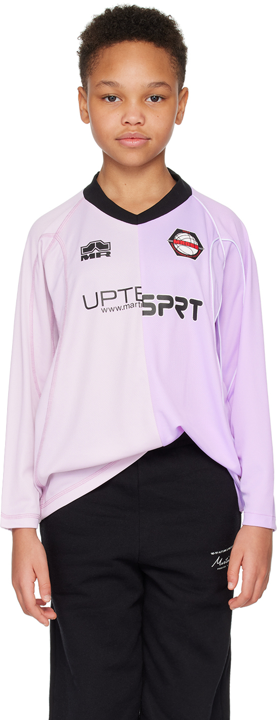 Эксклюзивная детская фиолетовая футболка Half & Half Football от SSENSE Martine Rose
Эксклюзивная детская фиолетовая футболка Half & Half Football от SSENSE Martine Rose