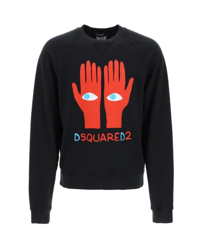 Черная хлопковая толстовка Dsquared2, черный
Черная хлопковая толстовка Dsquared2, черный