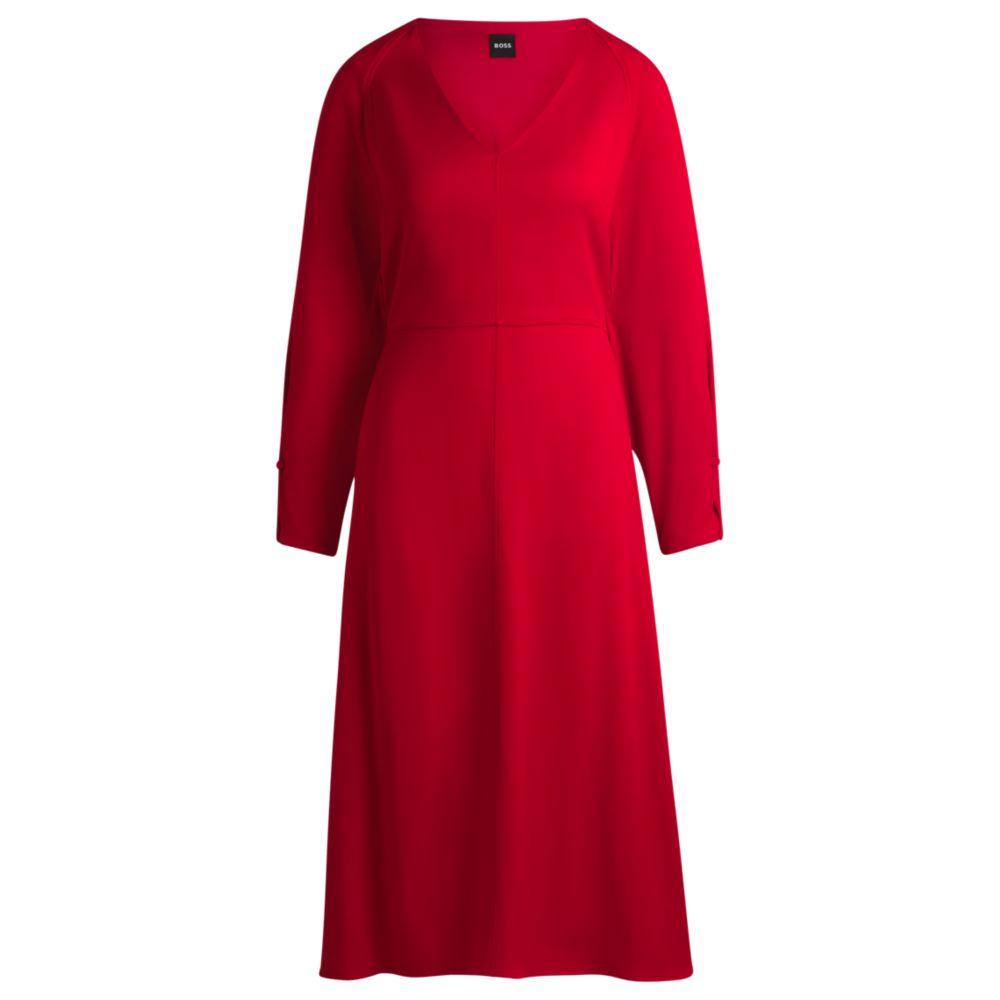 Платье с V-образным вырезом и манжетами на пуговицах BOSS, красный
Платье с V-образным вырезом и манжетами на пуговицах BOSS, красный